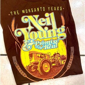 NWOT Neil Young T-shirt Monsanto Years Concept album- great Vintage Concert rock